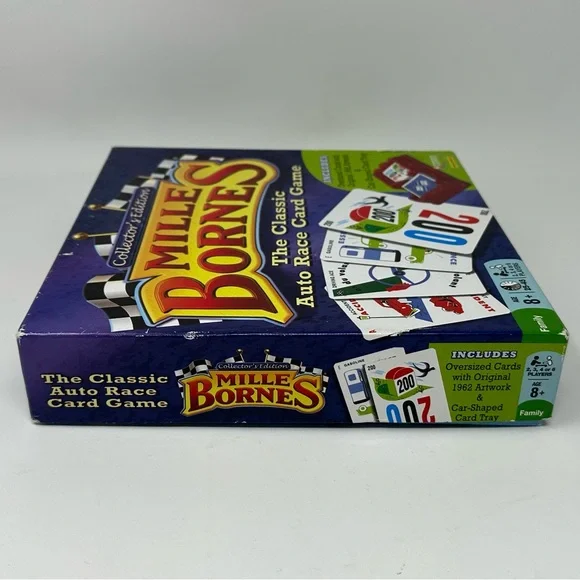 2010 Mille Bornes Card Game Collectors Edition with Car Shaped Tray Complete - Picture 10 of 11